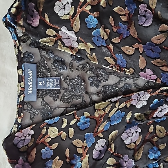 *NWT* Modcloth Dramatic Depths Velvet Burnout Style Dress - Picture 6 of 15